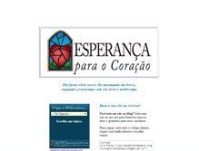 Tablet Screenshot of esperancaparaocoracao.org